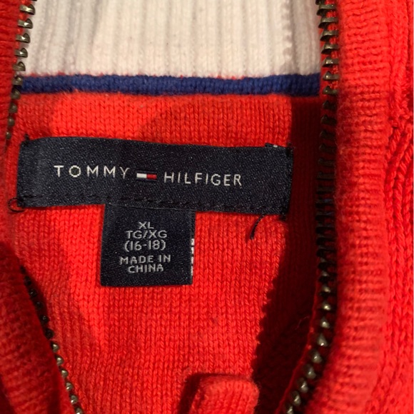 Tommy Hilfiger 1/4 Zip Sweater Boys XL 16-18 - Picture 4 of 10